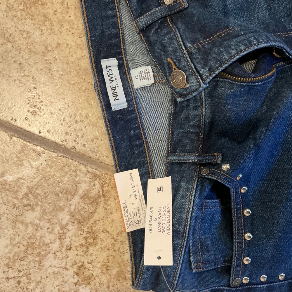 Nine West Wide Leg Jean size 12 - Picture 4 of 4